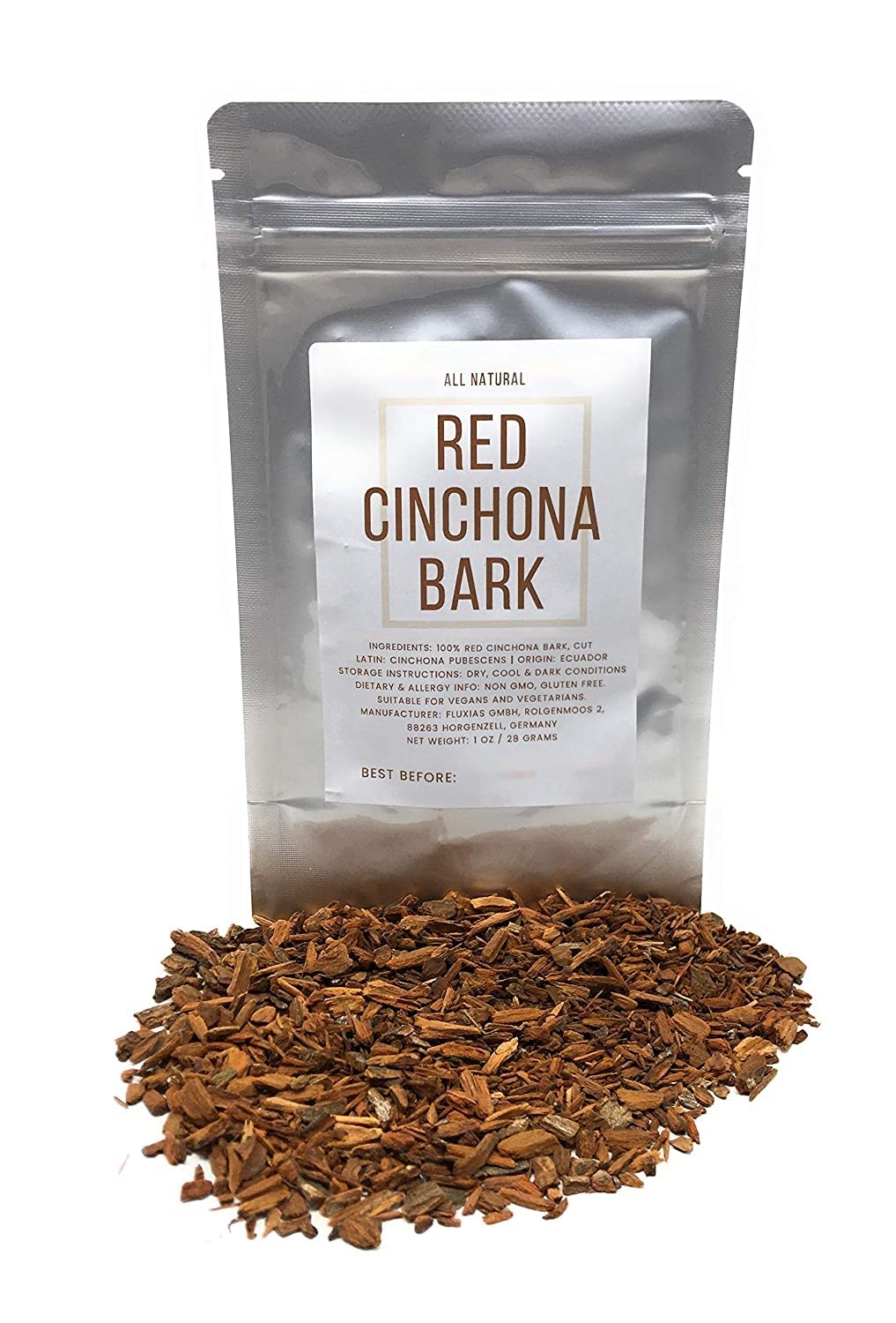 Naturegrail Red Cinchona Bark, cut, ideal for culinary infusions and bitters