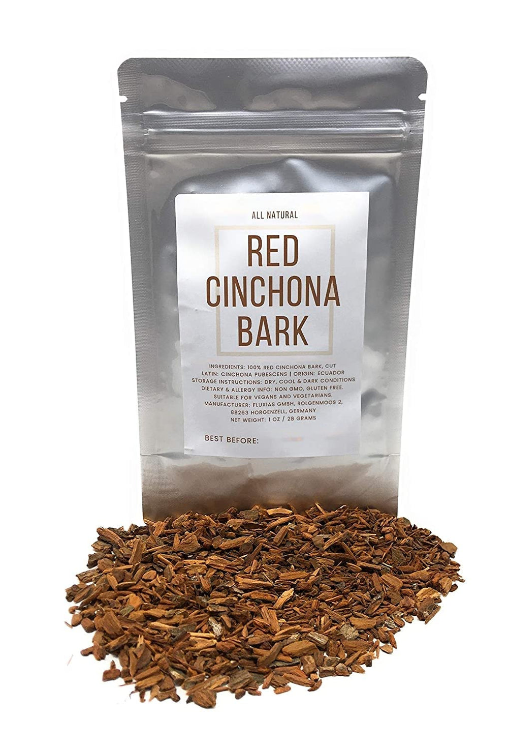 Naturegrail Red Cinchona Bark, cut, ideal for culinary infusions and bitters