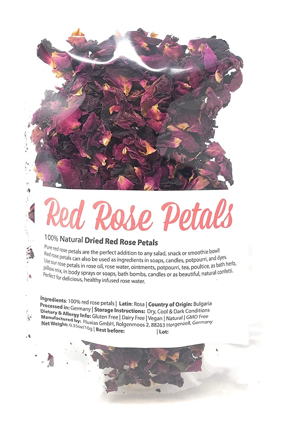 Naturegrail red rose petals cupcake topping adds floral flair