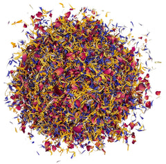 Naturegrail Spring Flower Blend rose petals garnish for salads and desserts.