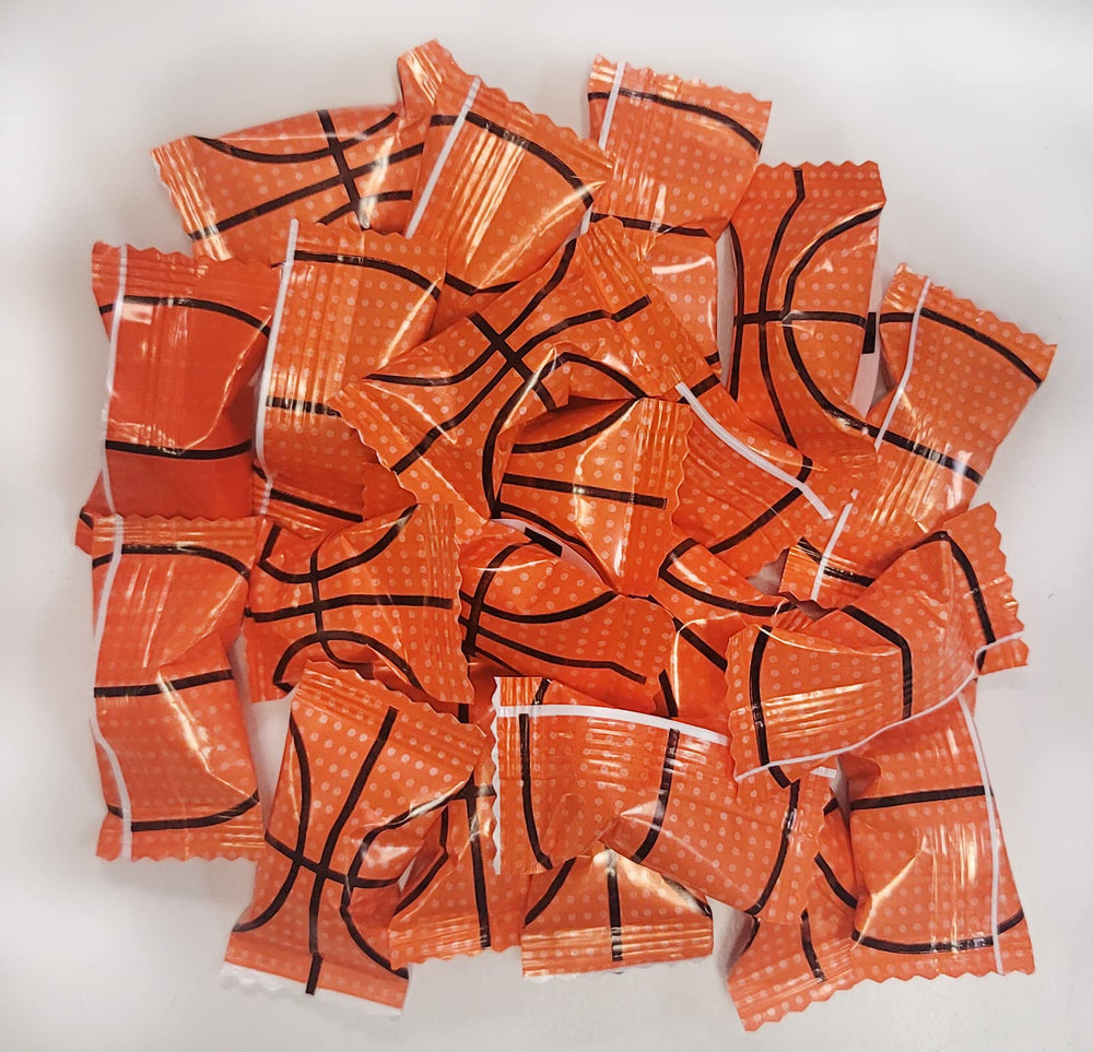 Naturejam basketball-themed peppermint, round white mints for snacks