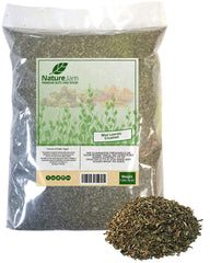 NatureJam crushed mint leaves in a 1lb bulk bag for versatile cooking.