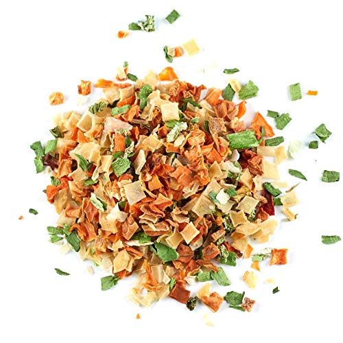 Naturejam carrot flakes add color and sweetness to homemade soups.