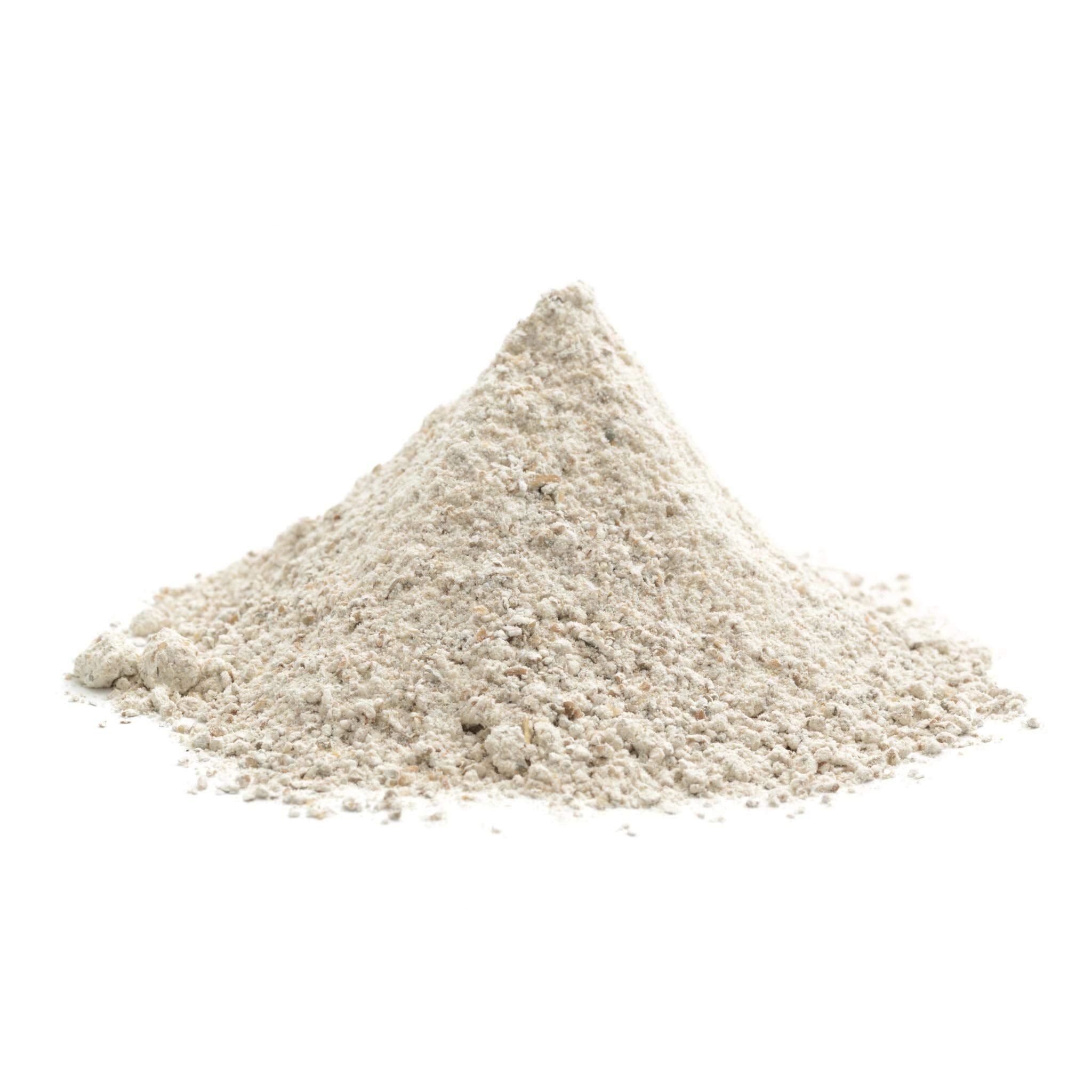 NatureJam White Rye Flour texture in a bowl highlights fine rye flour for sourdough