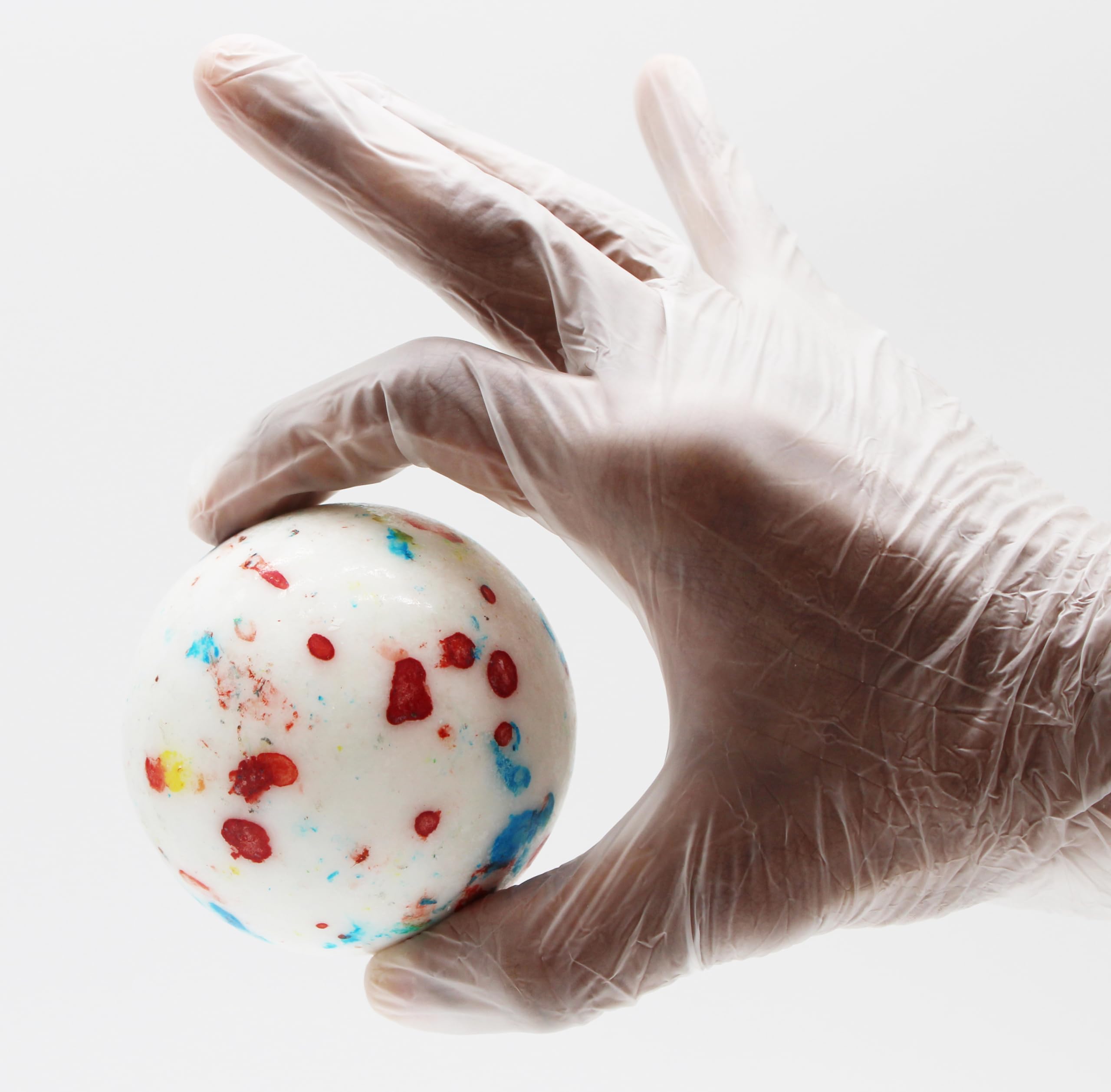 Naturejam white-speckled outer layer closeup, eye-catching display for candy buffets