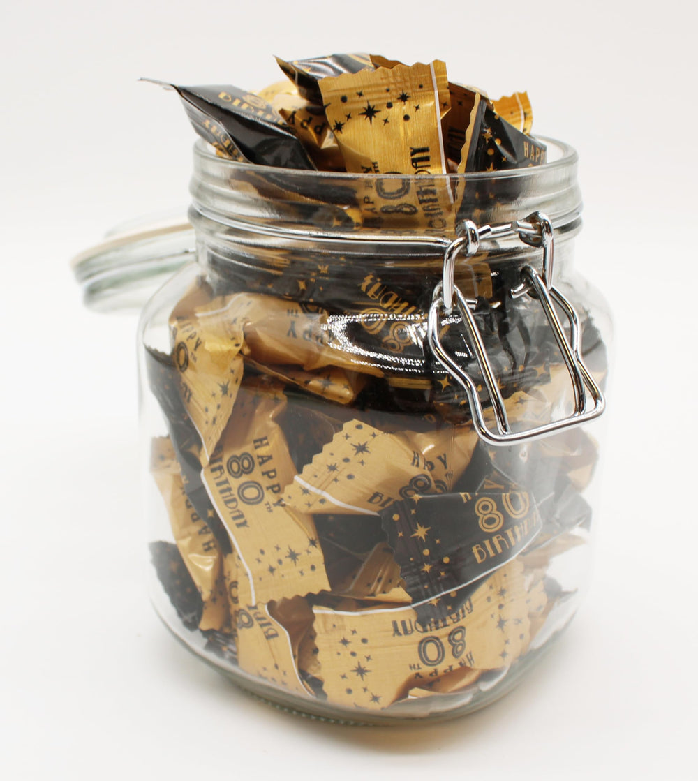 Naturejam 80th birthday peppermint party favor ready to delight guests.