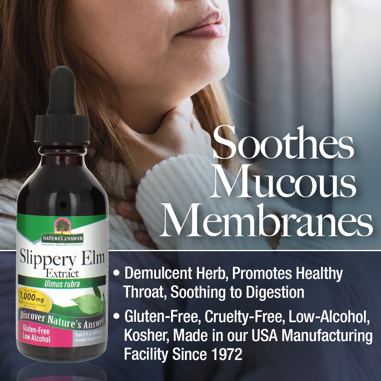 Kosher and low-alcohol notes visible on the product label.