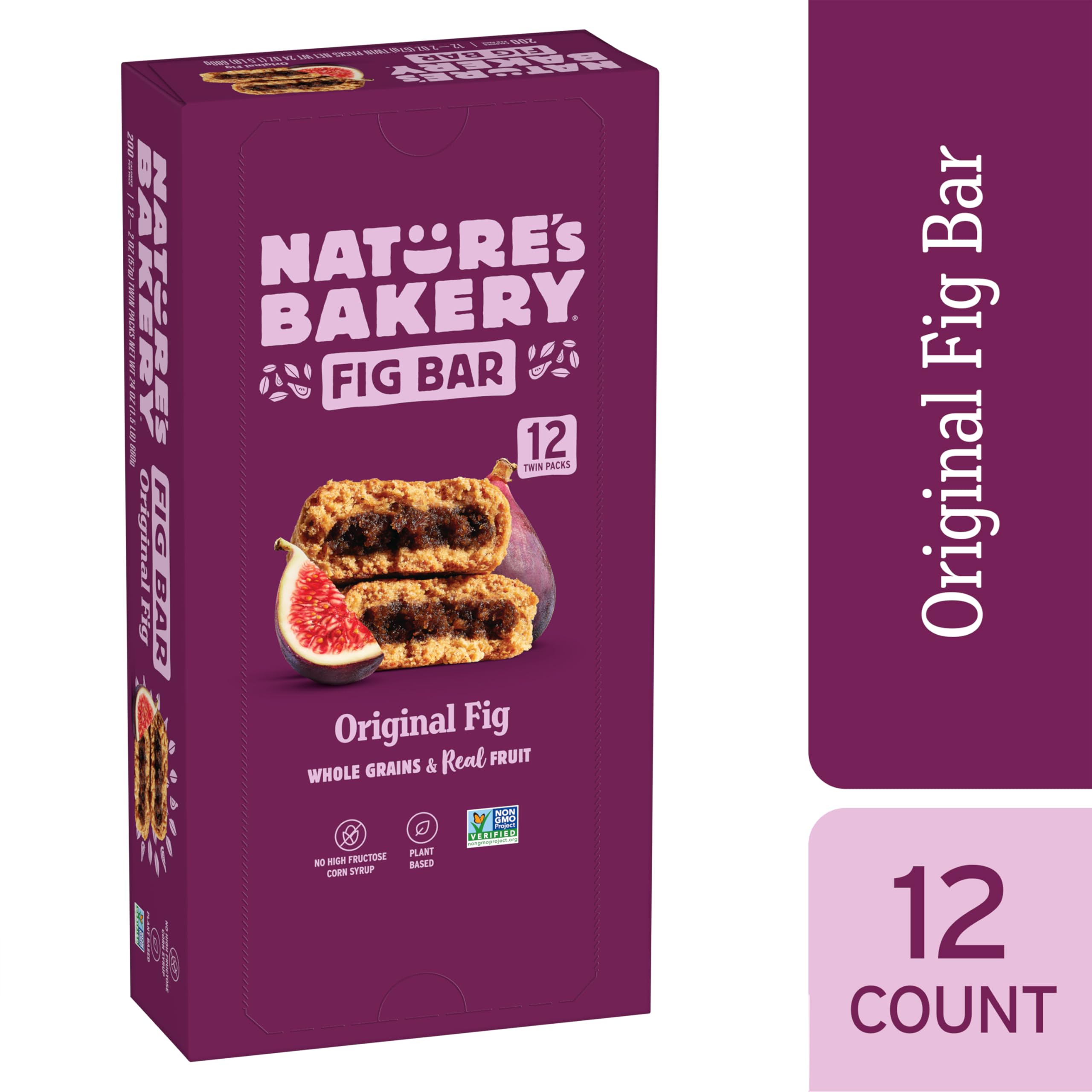 Nature's Bakery 12 twin packs packaging emphasizes portability for lunches.
