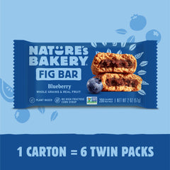 Close-up of Nature's Bakery bars with real figs and blueberries.