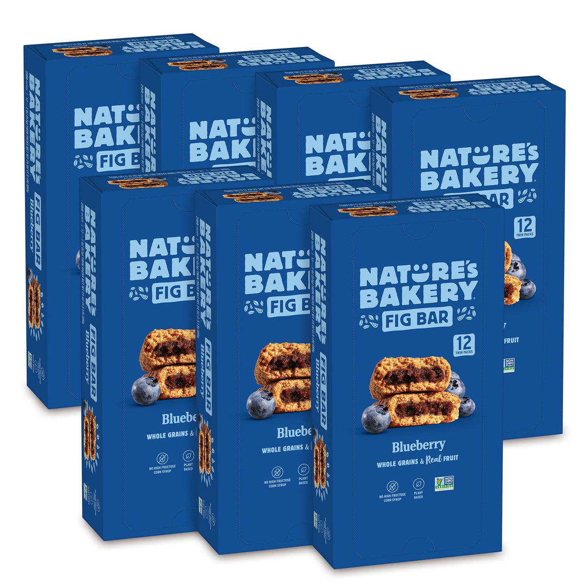 Nature's Bakery Blueberry Whole Wheat Fig Bars twin-pack delivering portable wholesome flavor.