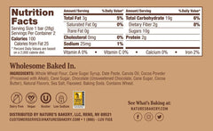 Nature's Bakery Double Chocolate Brownie fig bars highlight rich flavor for on-the-go.