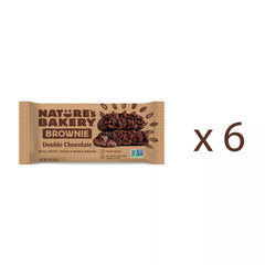 Nature's Bakery double chocolate brownies closeup highlighting cocoa richness.