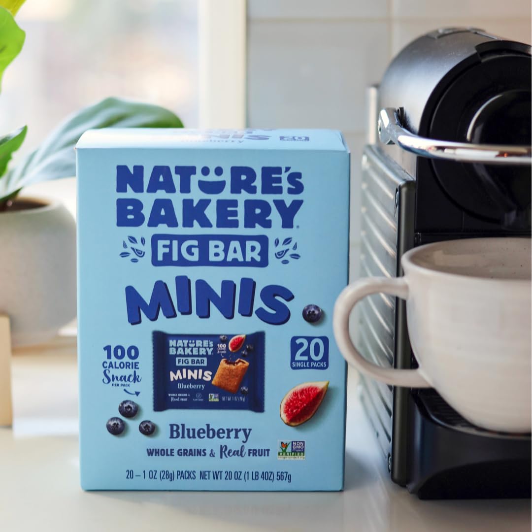 Nature's Bakery Fig Bar Minis portable snack suitable for bags, cars, and desks.