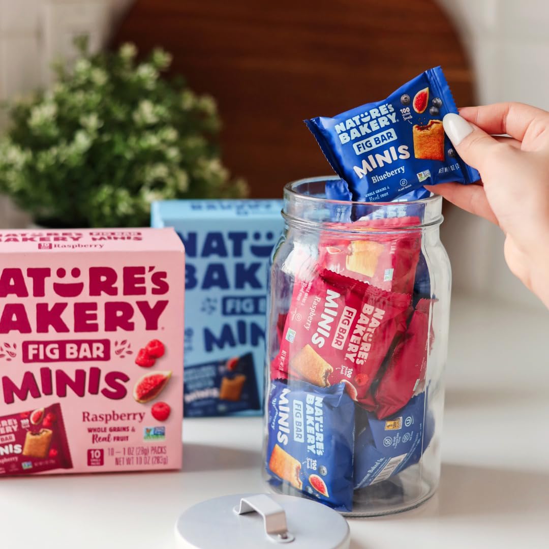 Raspberry Fig Bar Minis portable lunchbox snack by Nature's Bakery