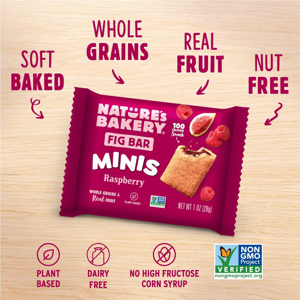 Nut-free Raspberry Fig Bar Minis by Nature's Bakery for nut-free environments