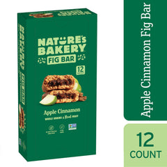 Nature's Bakery Apple Cinnamon fig bars close-up figs emphasize real fruit flavor and wholesome ingredients