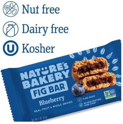 Nature's Bakery Original Fig bars with wholesome fruit filling.