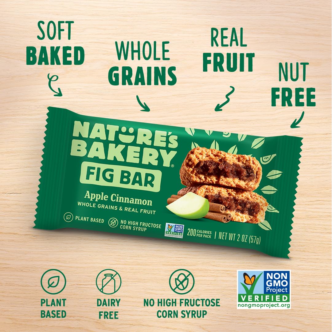 Nature's Bakery Fig Bars vegan non-GMO claim shown as plant-based option for mindful snacking
