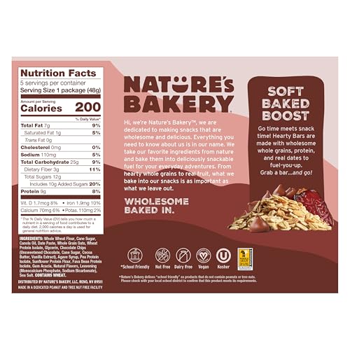 Nature's Bakery Hearty Bars Chocolate Chip on-the-go snack for busy days