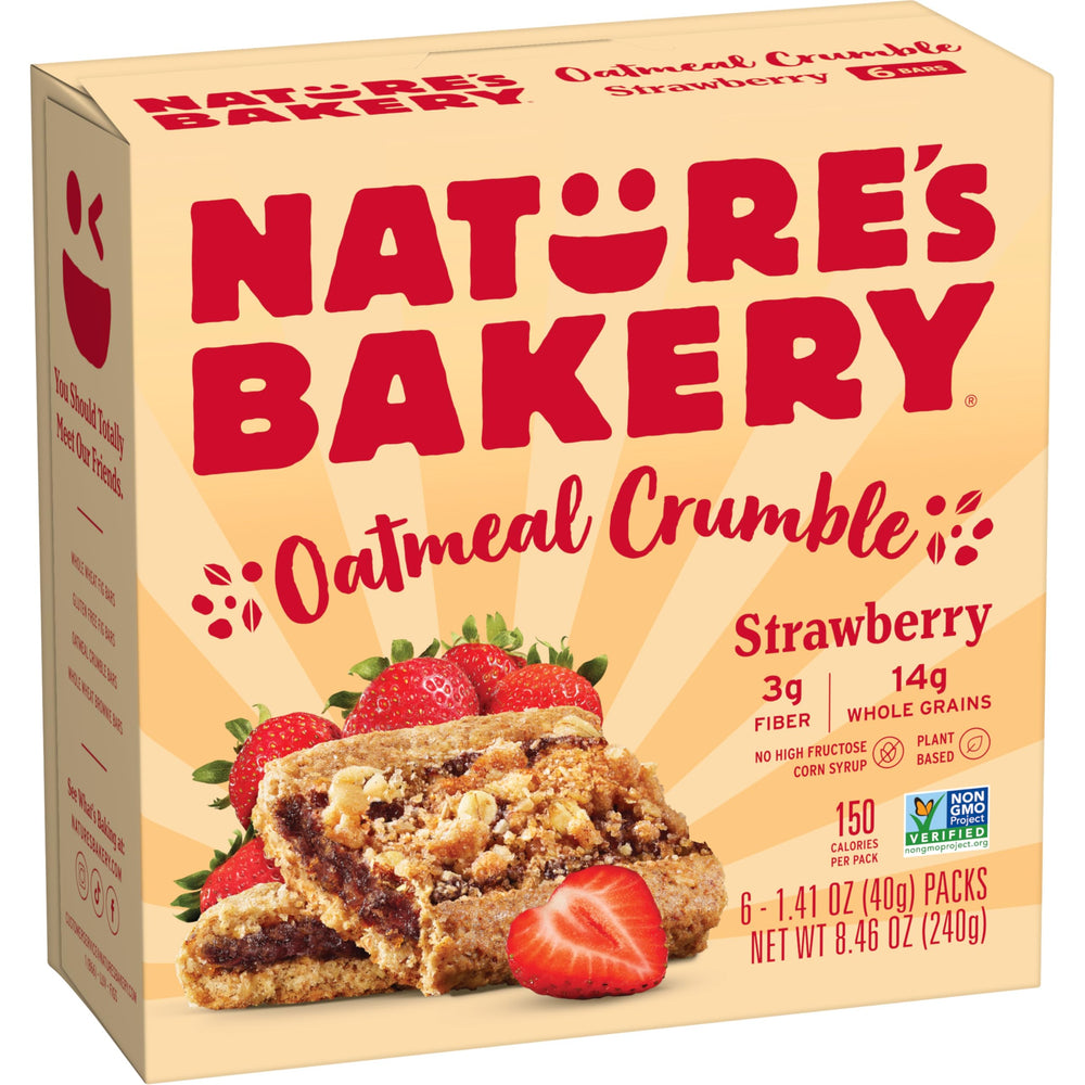 Nature's Bakery Oatmeal Crumble Bar Strawberry box ready for a grab-and-go breakfast.