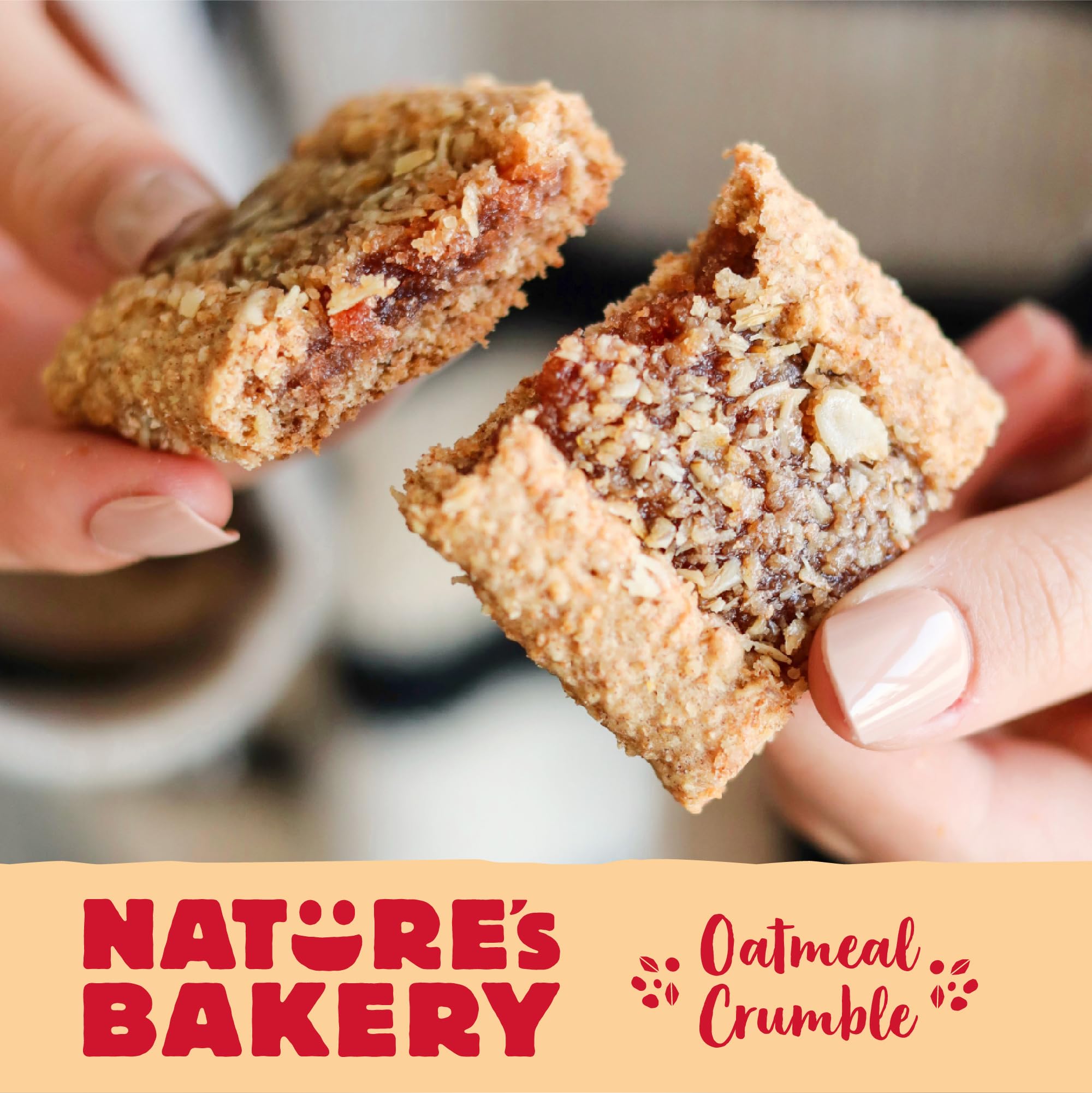 Nature's Bakery Oatmeal Crumble Bar Strawberry vegan-friendly and dairy-free.