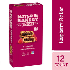 Nature’s Bakery Raspberry Fig Bars with real fruit and whole wheat on display