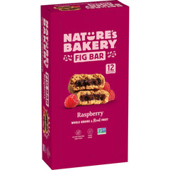 Nature’s Bakery Raspberry Whole Wheat Fig Bars box shown for on-the-go snacking