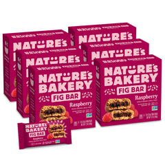 Nature's Bakery Raspberry Whole Wheat Fig Bars pack ready for on-the-go snacking