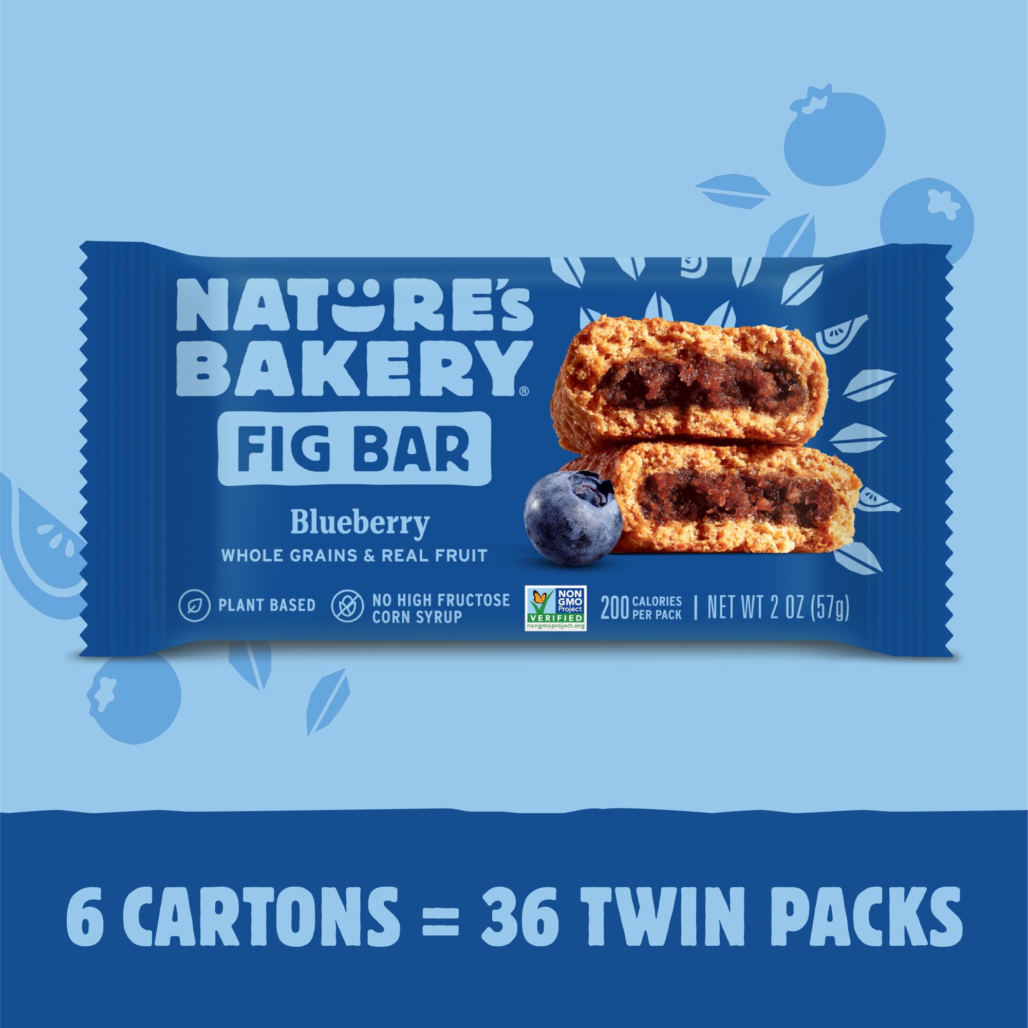 Nature's Bakery Real fruit blueberries in every bite for fresh flavor.