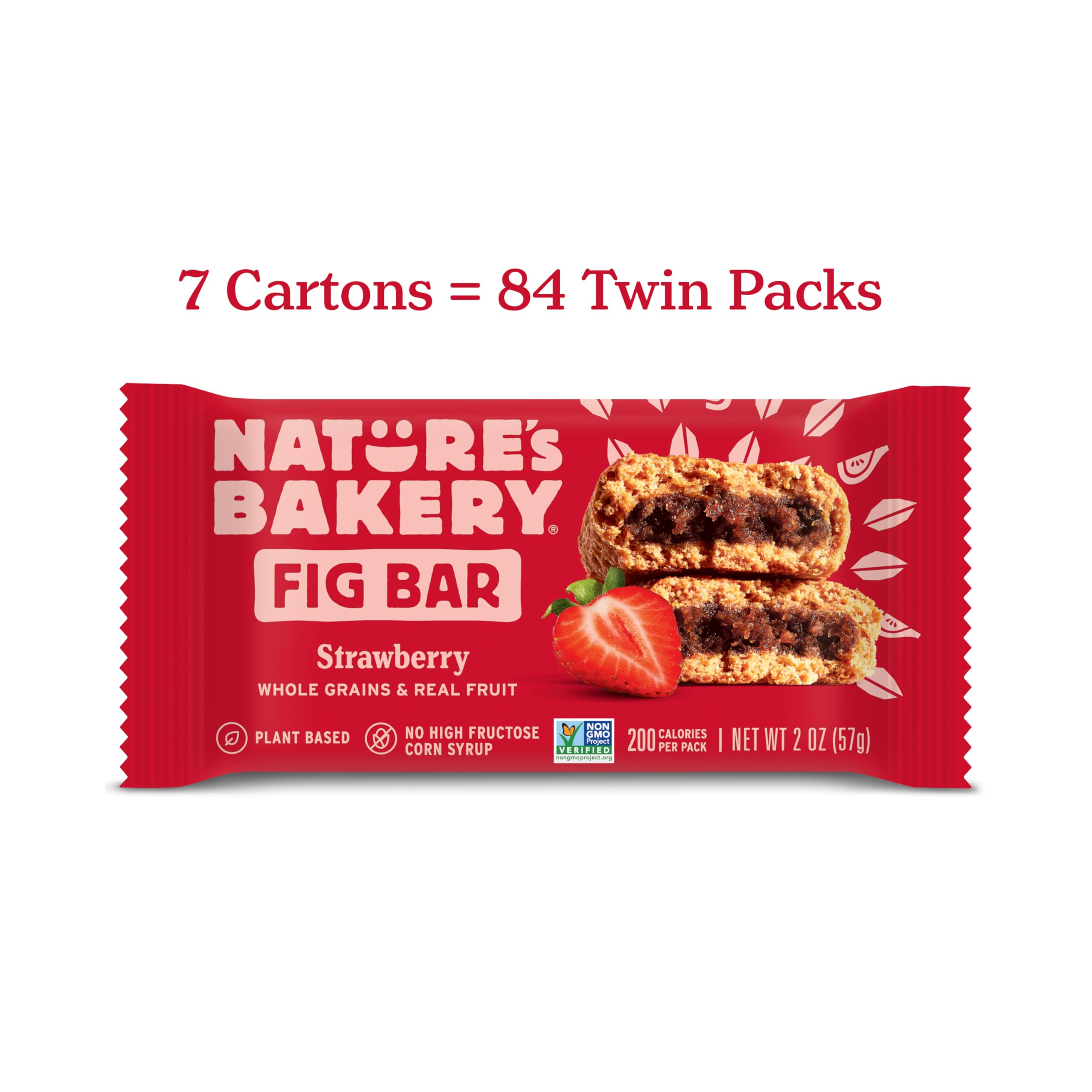 Nature's Bakery Strawberry Fig Bars close-up shows real fruit texture and soft bite.