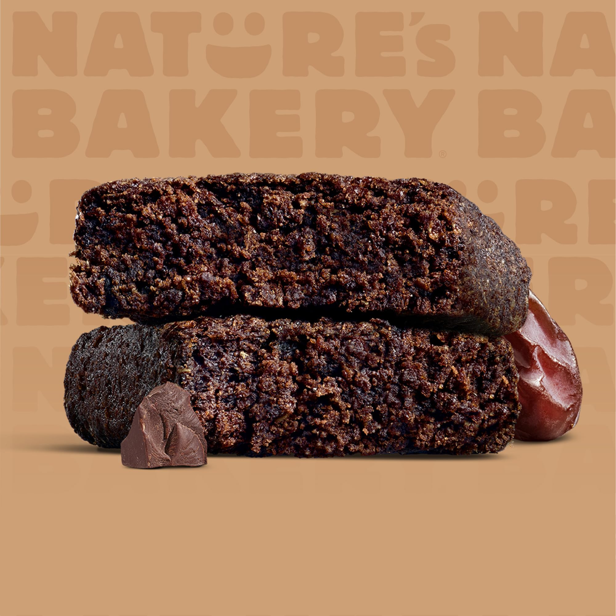 Nature's Bakery vegan chocolate chunks visible for plant-based brownie lovers.