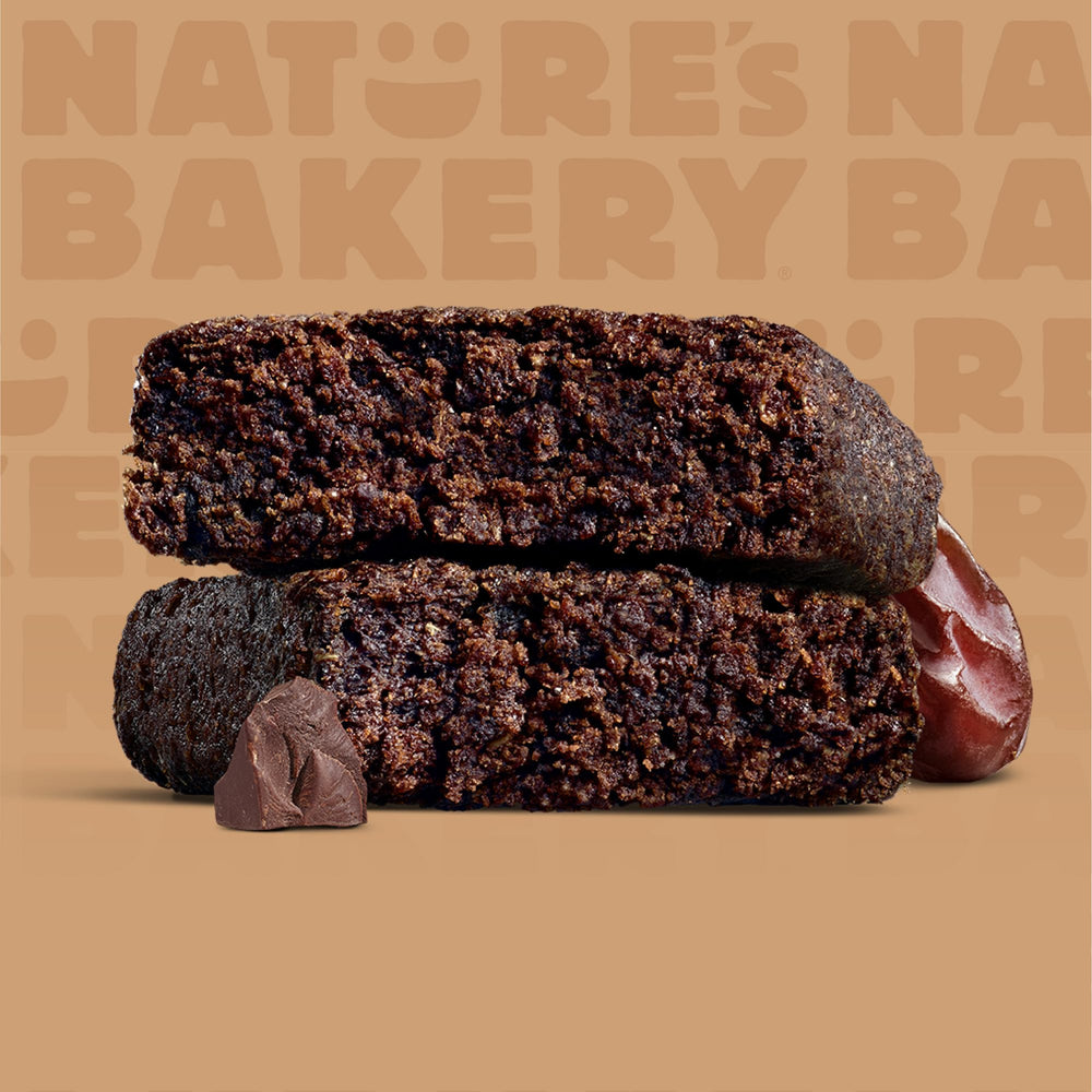 Nature's Bakery vegan chocolate chunks visible for plant-based brownie lovers.