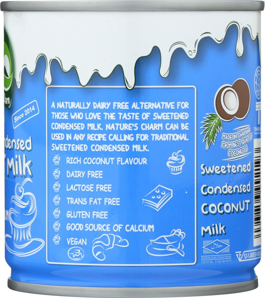 Nature's Charm coconut milk condensed can is shelf-stable pantry staple for easy meals.