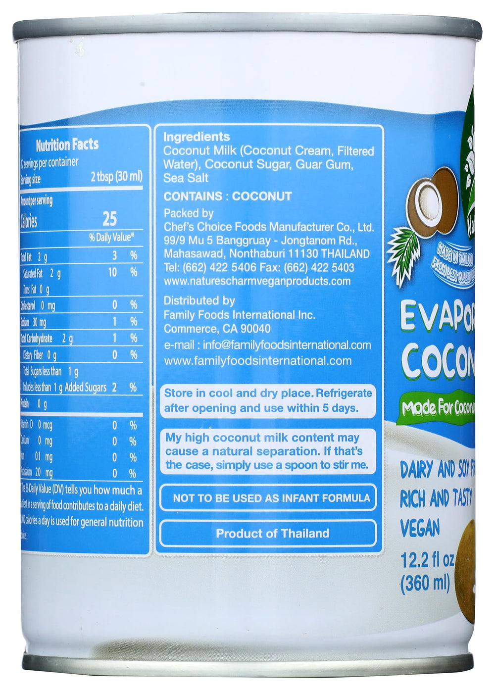 Nature's Charm evaporated coconut milk as coffee creamer adds smoothness