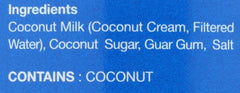 Nature's Charm evaporated coconut milk label conveys allergen-free assurance