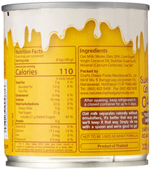 Nature's Charm Milk Oat Condensed pour, ideal for coffee and baking.