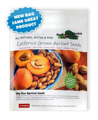 Close-up of Nature's Choice apricot seeds ready to use