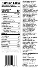 Nature's Eats Assorted Trail Mix tin, dairy-free and kosher-friendly snack.