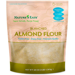 Nature's Eats blanched almond flour bag for gluten-free baking and keto-friendly meals.