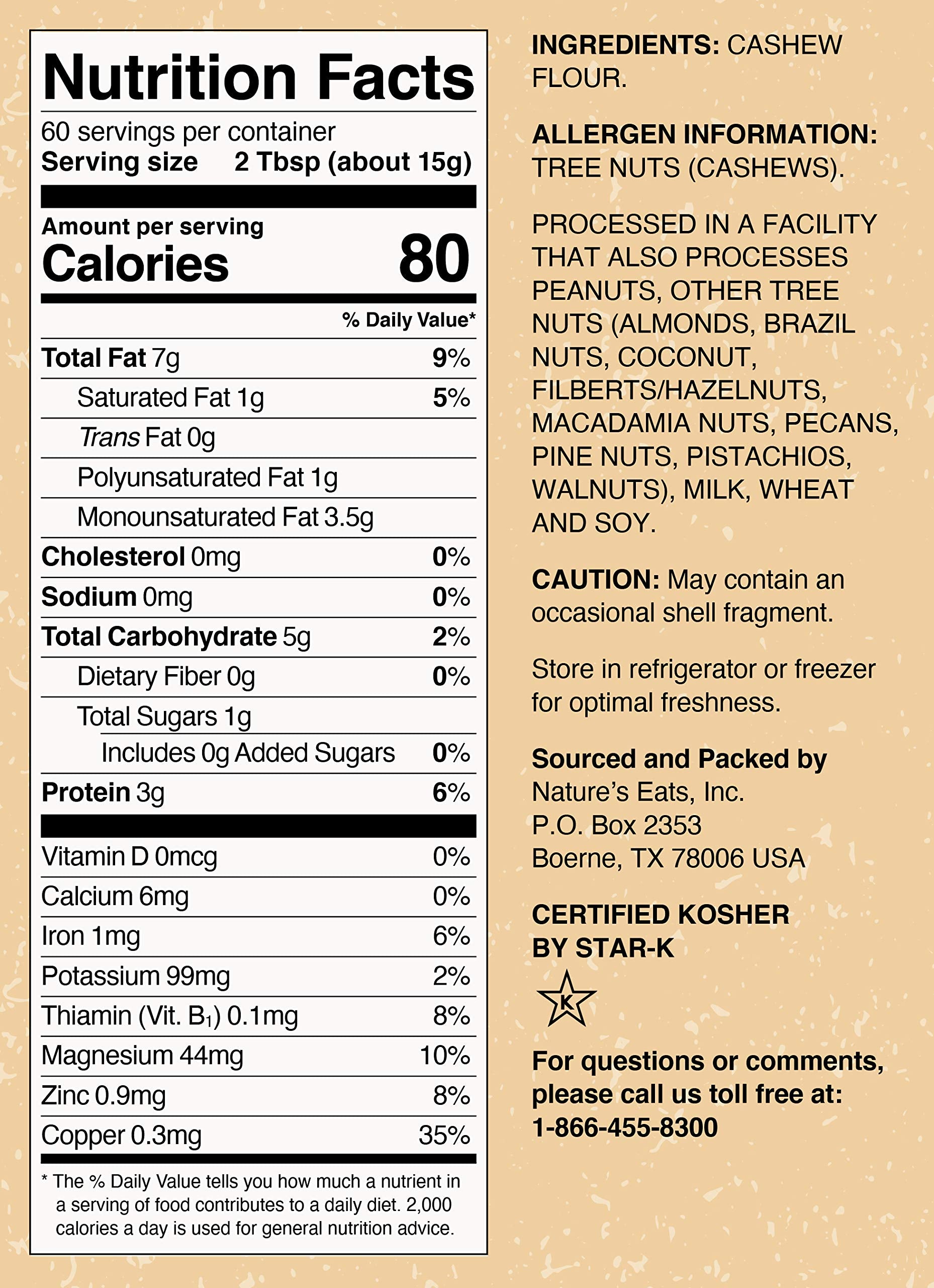 Nature's Eats cashew flour used for gluten-free batter in a baking bowl.