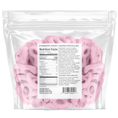 Nature's Eats Strawberry Yogurt Pretzels 8oz packshot for on-the-go snacking and sharing.
