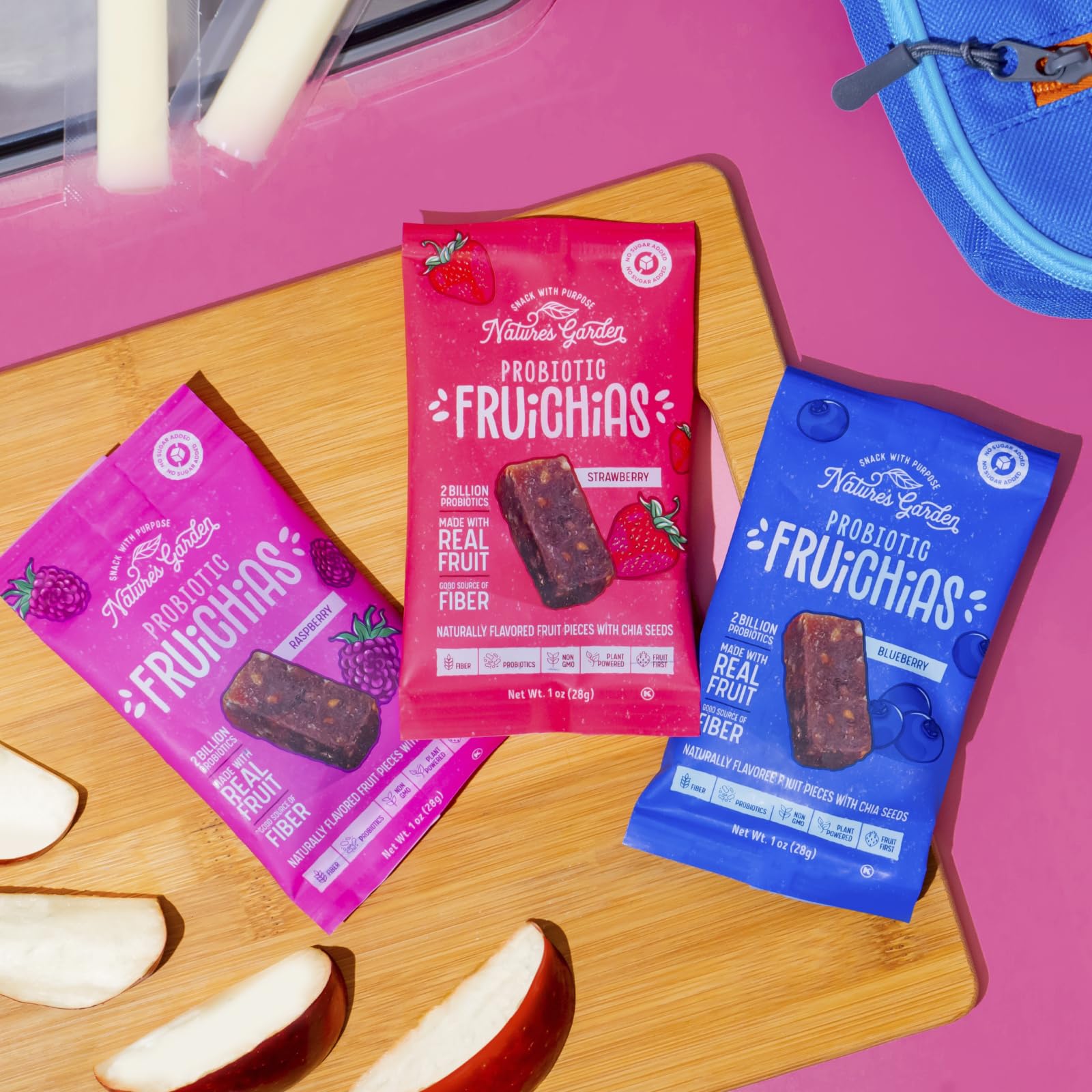 Individually wrapped Fruichias snacks by Nature's Garden for portion control