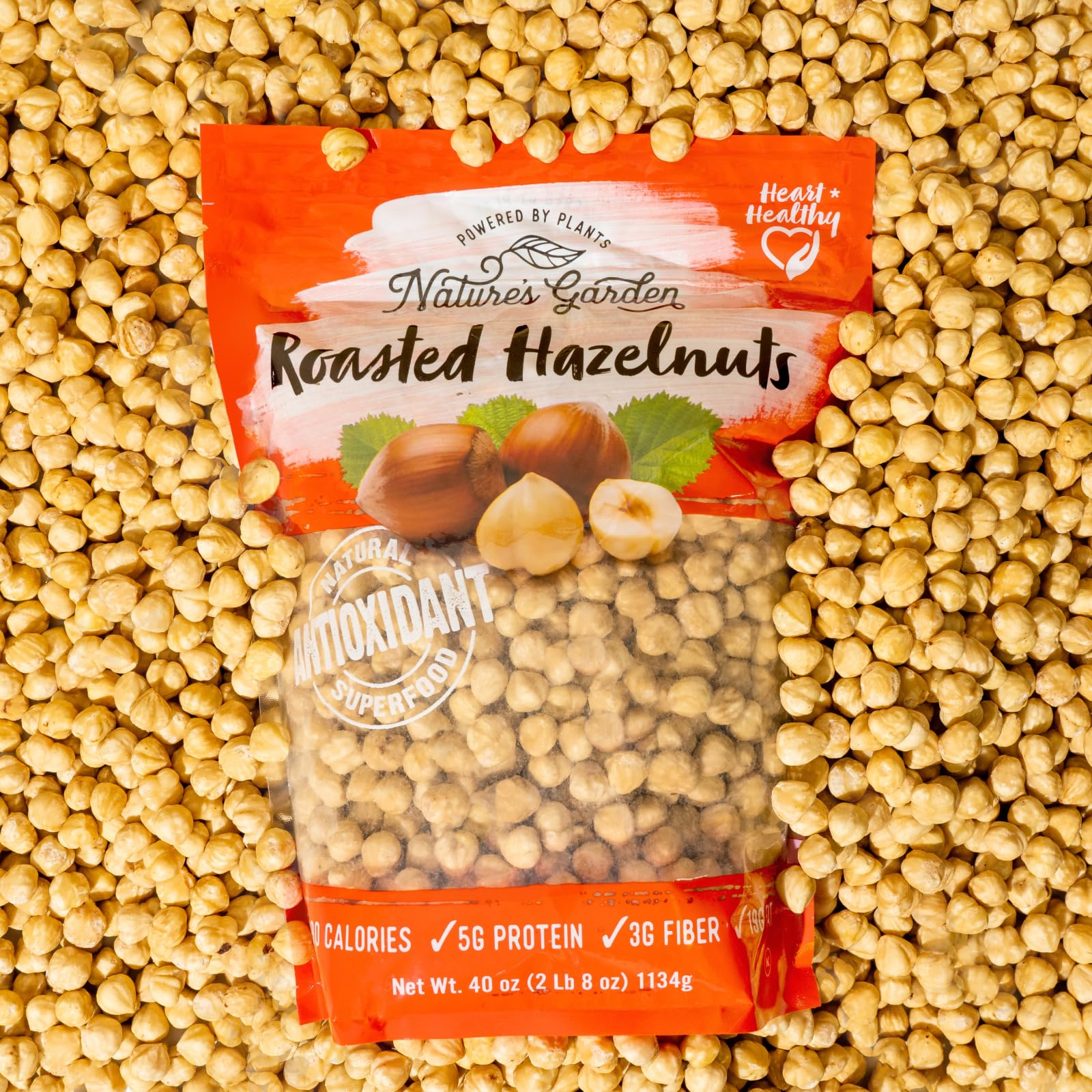 Fiber-rich hazelnuts from Nature’s Garden ideal for on-the-go.