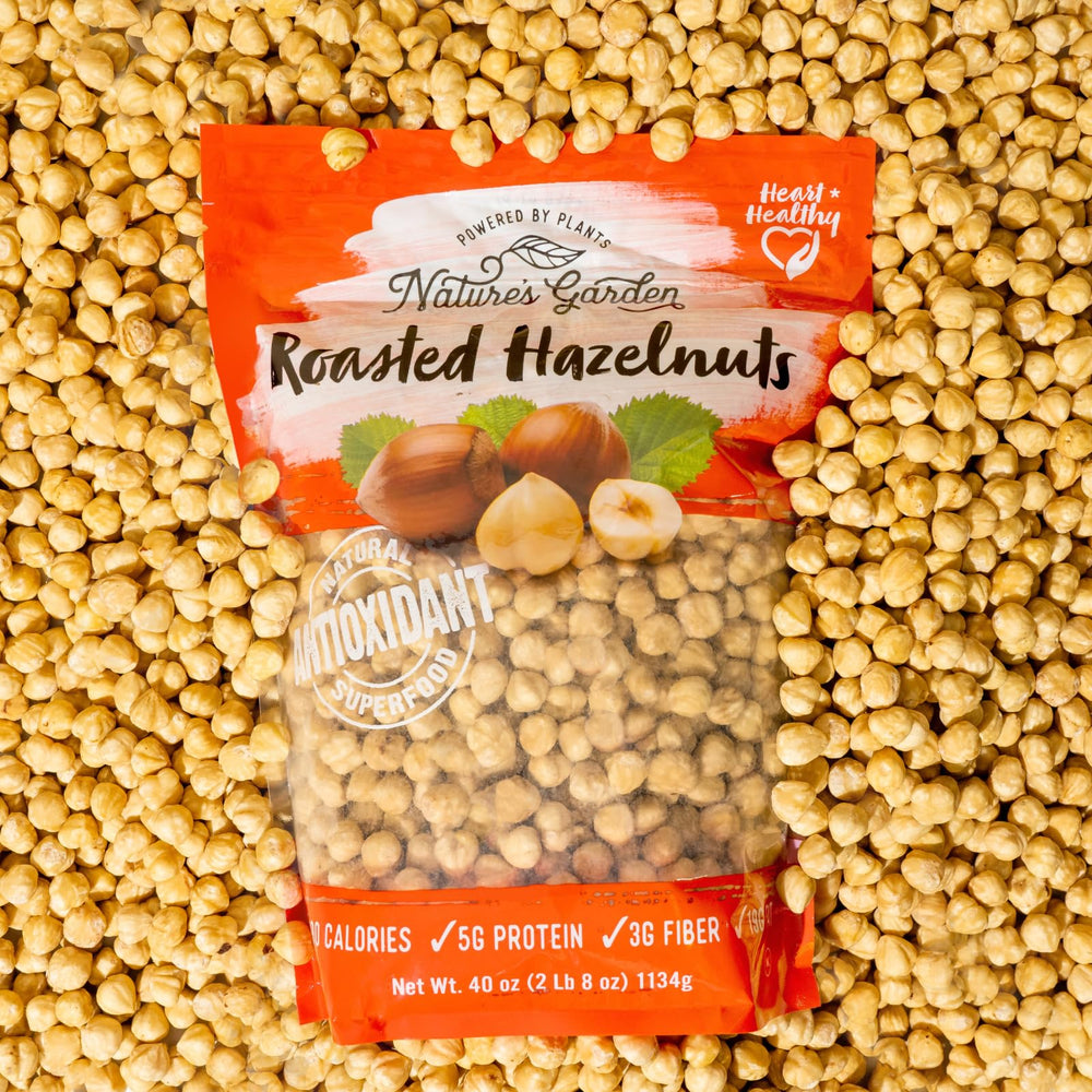 Fiber-rich hazelnuts from Nature’s Garden ideal for on-the-go.