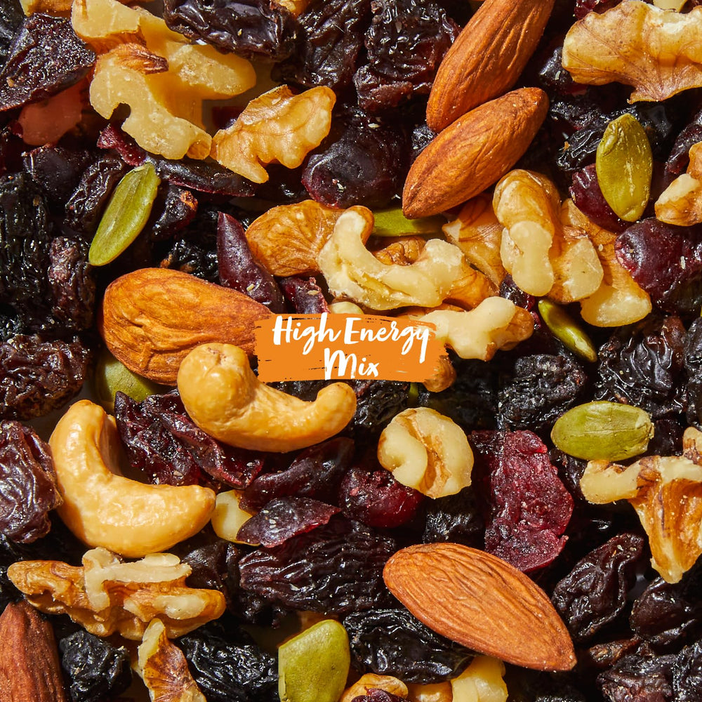 Nature's Garden High Energy Mix almonds provide crunch and protein
