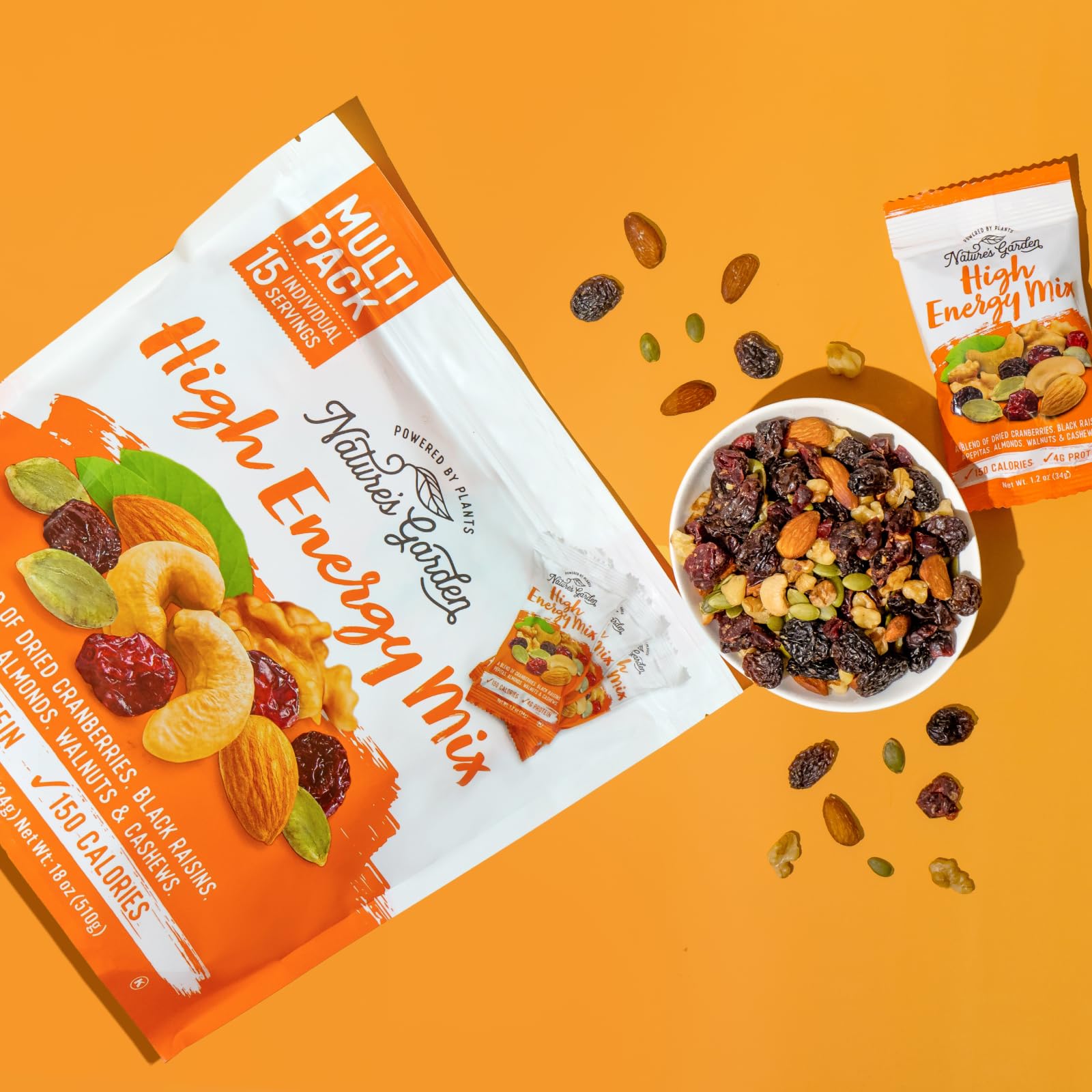 Nature's Garden High Energy Mix serving bowl showing easy portion control