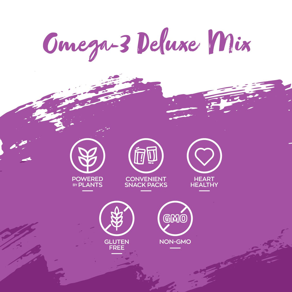 Serving-size pouch of Nature's Garden Omega-3 Deluxe Mix.
