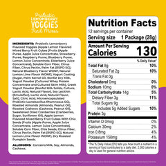 Nature's Garden Probiotic Yoggies Mixed Berry bag highlights real fruit and creamy yogurt coating.