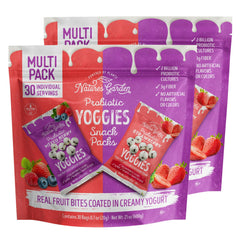 Nature's Garden Yoggies probiotic variety pack box for on-the-go snacking