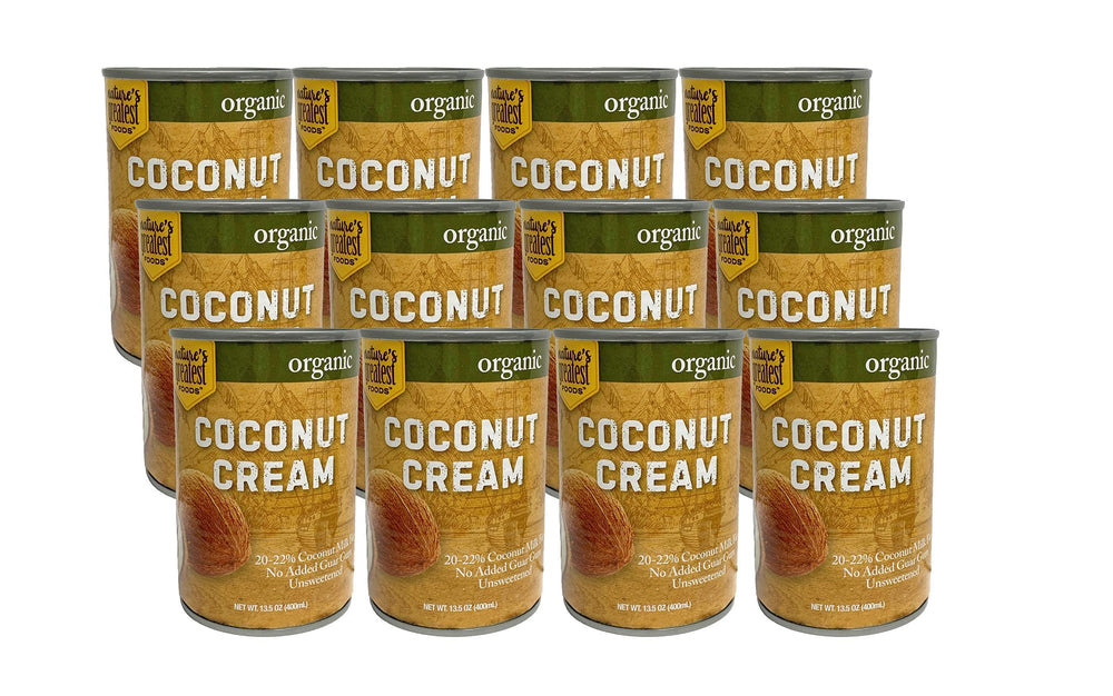 Kosher certified label on Nature's Greatest Foods coconut cream can.